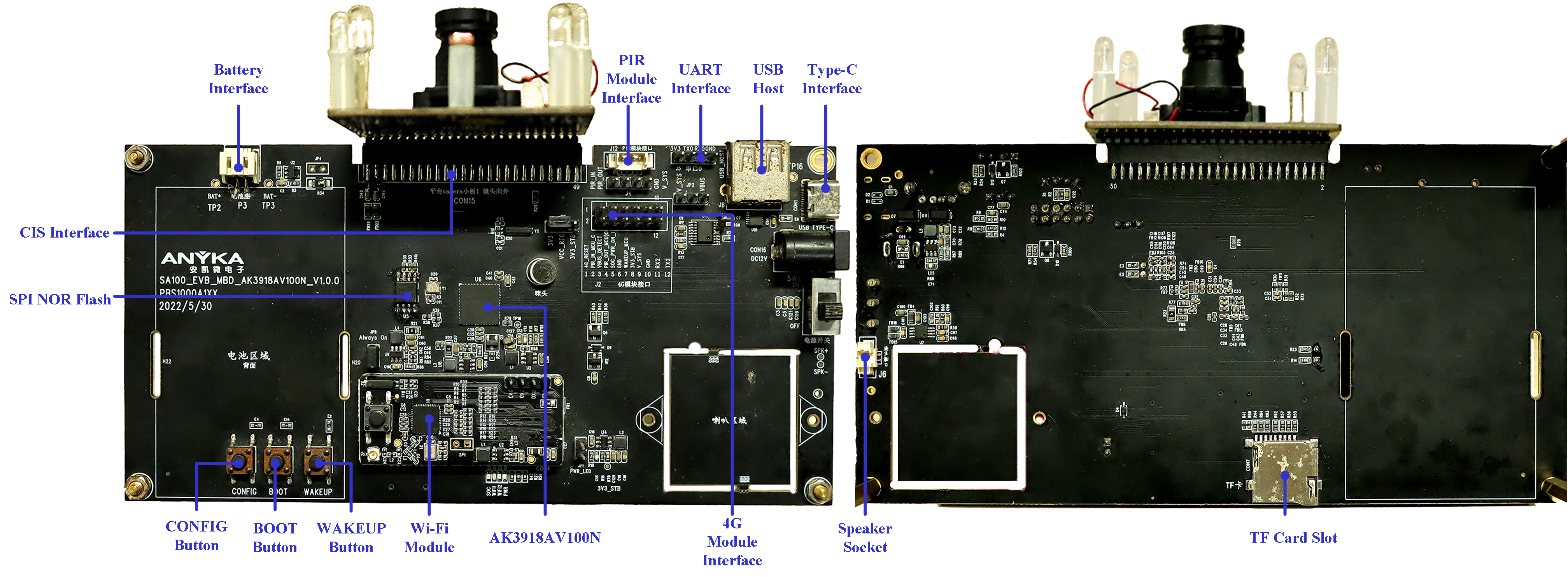 Sky39AV100 Development Board Set D (Battery-Powered 2MP Single-CIS Application)